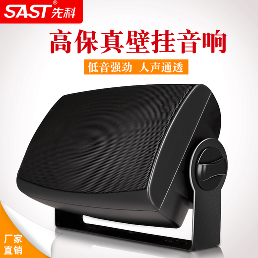 先科（SAST） 壁挂蓝牙功放重低音音响套装大功率影音箱组合家用店铺室内超市餐厅挂壁式奶茶店背景音乐 300W功放+5.5寸重低音壁挂*4