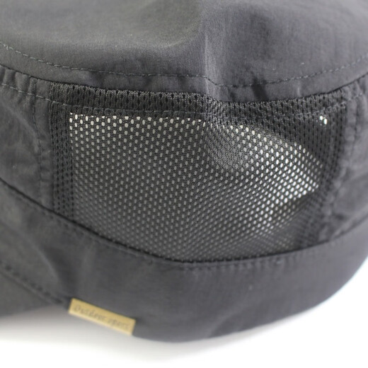 
Chuanjita flat top hat men's summer style plus size European version outdoor quick-drying hat military training hat men's large hat middle-aged hat black normal head circumference average size