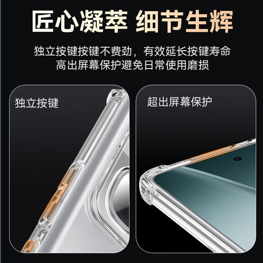 Biyazi convient au cas de téléphone mobile Redmi K70 Édition suprême Xiaomi Redmi K70 Édition suprême de protection de quatre coins anti-bas Airbag ultra-mince TPU Soft Shell JK692 transparent