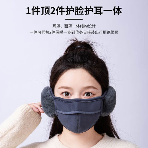 Zhechu-Wintermasken sind kaltsicher und tragen eine Brille und Nebelmasken für windprofessionelle Ohrbeutel und Ohrfrost-Ohrfrostbecher für Frauen für kaltdichten Ohren. Eröffnen Sie zwei in eins [dunkelgrau + Wein rot] 2 Stücke