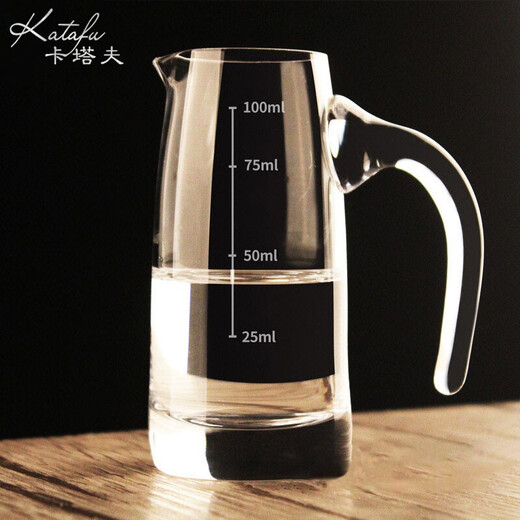 Katav white wine glass dispenser set lead-free crystal glass with graduated wine glass bullet cup Maotai cup spirit glass handmade wine dispenser 1 pot 100ml