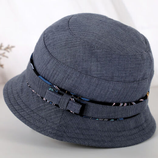 UKCF old lady hat summer thin middle-aged women's hat spring and autumn cloth hat mom basin hat elderly fisherman hat casual old man hat grandma sun hat leather red 55-58cm adjustable