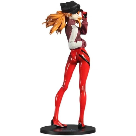 Crown Star Bear Asuka Figure Evangelion Evangelion Eva Asuka Figure Radio2 2D Ornement d'anime modèle Péripheral Cat Hat d'oreille ASUKA [24cm]