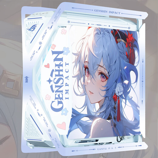 ASUS (ASUS) ROG GR701 CREATION GOTT GOTTSCHAFTSCHNEE BLEFE CASE EVA ASUKA CO-Branded Desktop-Fall Argb Light Board Vollturm Custom Case White Case Power Water Kühlung Set Ganyu-Thema (Pure White Creation God + Light Board)