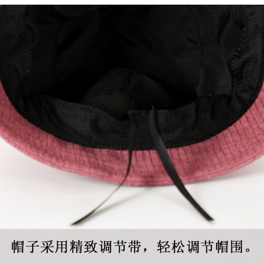 UKCF old lady hat summer thin middle-aged women's hat spring and autumn cloth hat mom basin hat elderly fisherman hat casual old man hat grandma sun hat leather red 55-58cm adjustable