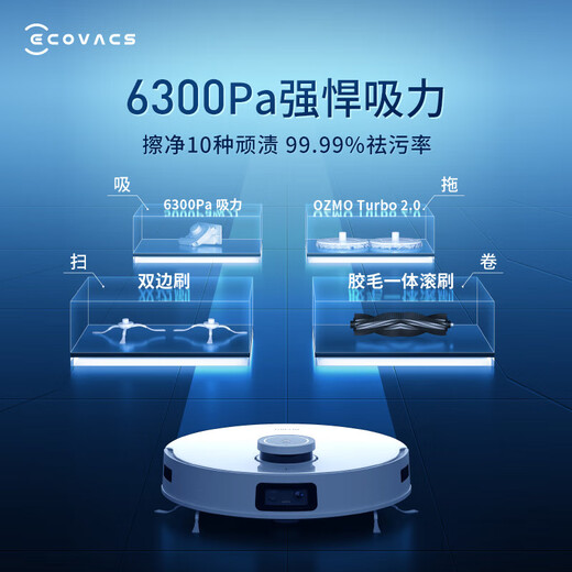 
Ecovacs sweeping robot integrated floor scrubbing machine automatic cleaning smart home vacuum cleaner automatic floor scrubbing machine free mop automatic dust collection original second-hand 8 new and above T10 OMNI [full automatic dust collection, sweeping and mopping integrated] No original packaging 8 new