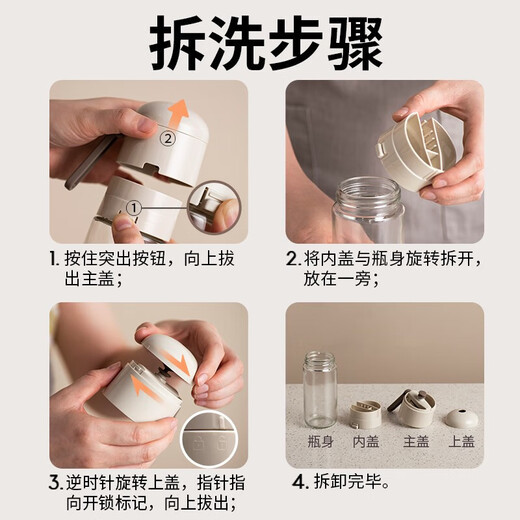 Bear (Bear) quantitative salt shaker, seasoning jar, salt shaker, precise control of salt shaker, push-type seasoning bottle, controllable meterable salt shaker, 180ml, 0.5g, precise quantification, CX-W0078