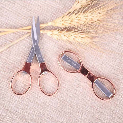 张小泉张小泉杭州张小泉剪刀8字型旅行剪折叠剪鱼线小剪刀便携剪钓鱼剪 888-1玫瑰金