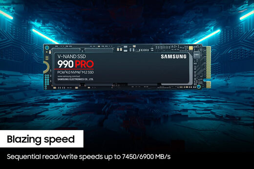 Samsung (SAMSUNG) Samsung 990 PRO M.2 solid state drive 4TB PCIe4.0 NVMe SSD reading speed 7450MB/s MZ-V9P4T0B/AM