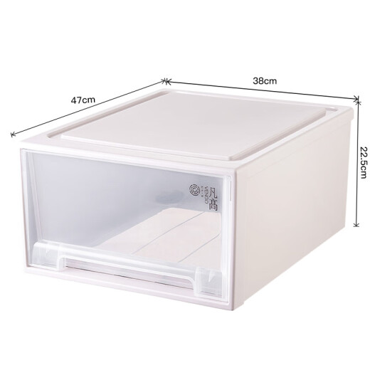 VENGO storage box extra large drawer storage cabinet 40L transparent clothing storage box with pulleys 3 pieces