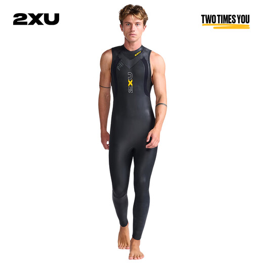 2XU Propel Series P 1 Sleeveless Cold Wetsuit Professional Deep Diving Warm One-piece Wet Suit Winter Swimming Suit Black M