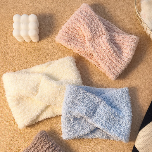 Zuoou face wash headband and headband for women, non-slip makeup headband for washing, wide-brimmed headband for face wash, hair band, cherry blossom pink