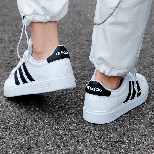 Adidas men's shoes casual shoes women's shoes summer new sports shoes GRAND COURT 2.0 fashionable and versatile low-top shoes GW9195/white 42 (260mm)