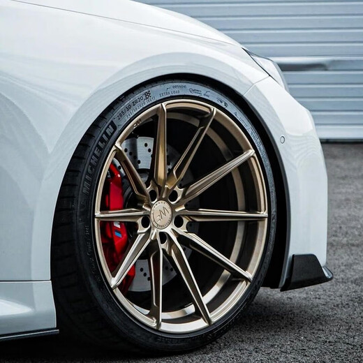 KE German WF-CF03 Internet celebrity spinning wheels are suitable for Mercedes-Benz, BMW, Audi Xingrui and Lynk & Co models, high-gloss silver (all aluminum alloy + spinning process) 19 inches 8.5J