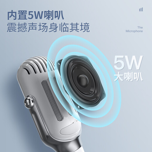 Newmine H49 Wireless Microphone Microphone and Audio Integrated Microphone Comes with Sound Card Bluetooth Microphone Integrated Machine National Sing Bar karaoke artifact Children's toys pink