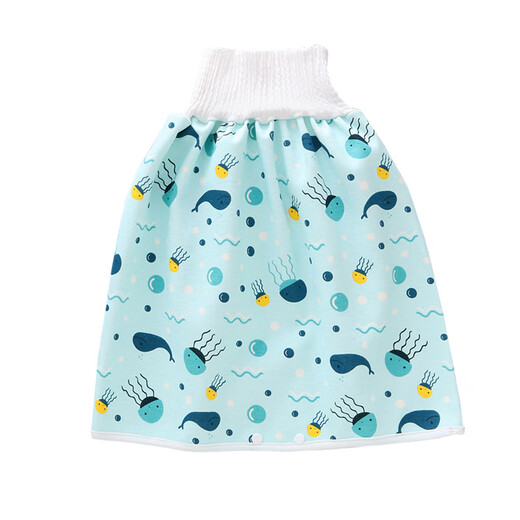 Endebao Kinderpissrock, Jungen und Mädchen Piss-Training, Baby wasserdichte Windeln, Windeln, Windeln, Windeln, Windeln, L-Windeln mit hoher Taille-Windeln Silberbär M (0-4 Jahre)