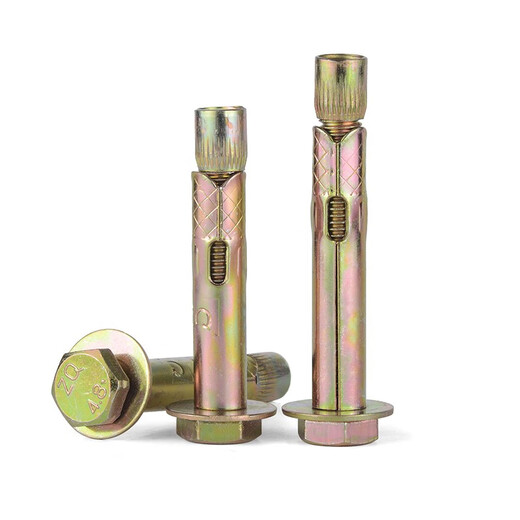 Jinggong (JINGGONG) national standard external hexagonal expansion screws, extended internal expansion bolts, iron implosion, built-in floor expansion, national standard M8*100 (5 pieces), punch 10mm