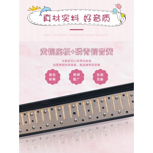 Les élèves des écoles primaires de 37 touches utilisent l'harmonica pour les enfants débutants pour jouer à l'harmonica pour les adultes. Instructions de performances personnalisées Organe 32 touches [rose] + autocollant clavier