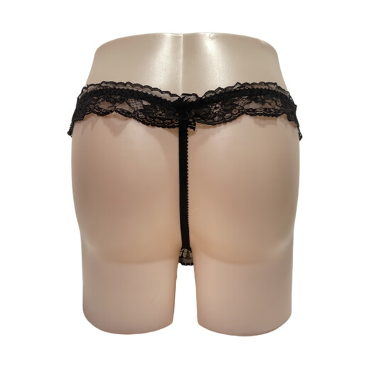 Private Men's Lace Underwear Bow Sexy Hollow Lace Stretch Thong One Size One Size 160Jin Jin is equal to 0.5kg within