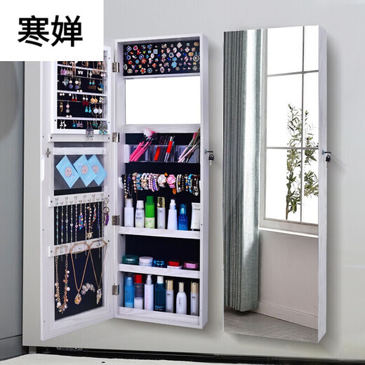 Clcey Ganzkörperspiegel Spiegel Spiegel Wandmontierter Lagerschrank Wandmontage Make-up-Schrank Aufbewahrungsschrank Smart Light Mirror 6035 613 6198 verbessertes Festholzmodell-weiße andere
