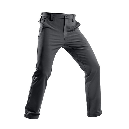 Longya Zhang Yi's same style, quick restock, cold front tactical soft shell trousers, autumn and winter men's commuting stretch outdoor, polar night black (straight version) 32 175/84B, height 175, weight 131-156