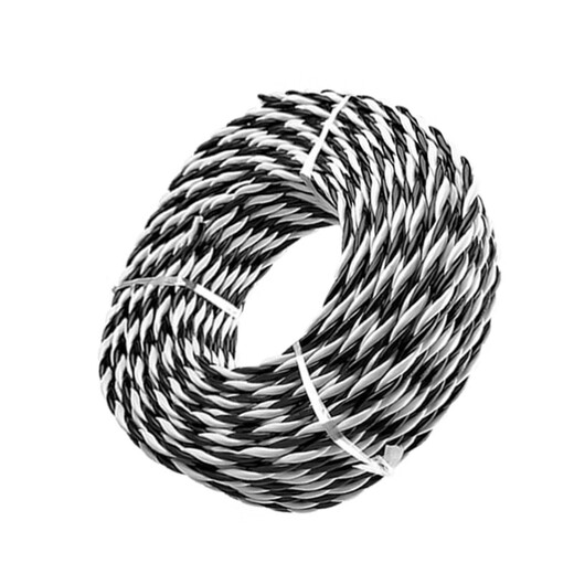 
Wire household soft power cord 2 core 15254 square fire floral wire tram charging light head twisted pair black and white black and white floral wire 4 square 200 meters plus full set