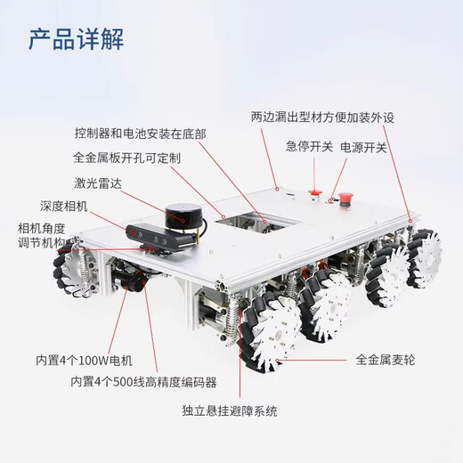 Wheeltec Wheel Fun Technology Technology Восточный привод McNum Wheel ROS ROS Маленький автомобиль Robot Smart Car Chassis All-направление.