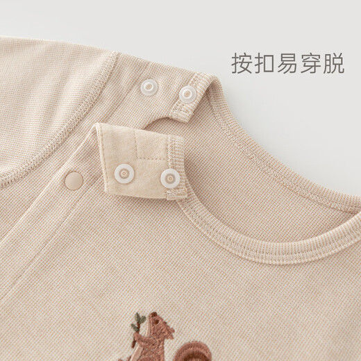 Guaiqi Bear bébé coton pur coton grenouille printemps et automne pyjamas à manches longues vêtements de maison désossés bébé ha-wear vêtements de nouveau-nés