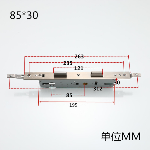 
Shantoulin Village Hand locking broken bridge aluminum swing door lock body aluminum alloy multi-point door lock 8530-34-40-45 lock body 92*3034 White 9230 Total length 270 35-45MM Universal type without key