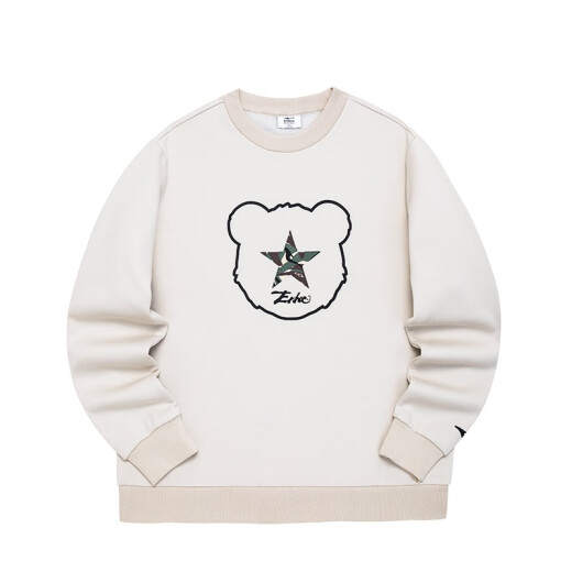 
Hongxing Erke battery panda sweatshirt for men autumn and winter couple thickened warm pullover long-sleeved men's sweatshirt apricot khaki-added velvet warm 1047 3XL