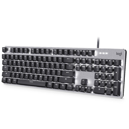 罗技（Logitech）K845机械键盘 有线键盘家用游戏办公 104键发光全尺寸铝坨坨金属面板  游戏办公键鼠套装 K845 Cherry红轴