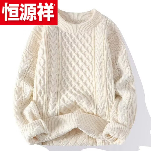 Hengyuanxiang (HYX) Year of the Dragon Ben Ming Year Sweater Big Red Men's Winter Solid Color Knitwear Trendy Brand Twist Couple Jacket High-end Brand Special Price Break Code 34 Red In Stock High-end Brand Special Price Break Code 2XL
