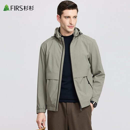 Shanshan (FIRS) Velvet Detachable Hooded Jacket Men's 2025 Autumn New Windproof Commuting Business Thick Jacket 515 Navy XL (180)