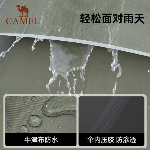 Camel fishing umbrella multi-directional rainproof large fishing umbrella thickened sun protection rainproof fishing umbrella outdoor parasol 2 meters fine sand yellow (universal model), 133BP12164
