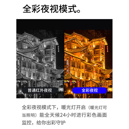 
dahua Dahua wireless surveillance camera 4 million intercom network high-definition full color night vision wifi mobile phone remote monitor home outdoor waterproof polo machine DH-2H3200-ADW [free upgrade 300W pixels] with 64G card
