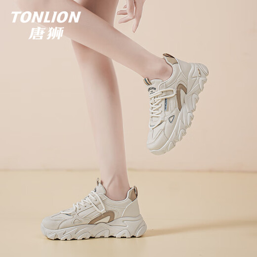唐狮（TonLion）女鞋夏季厚底老爹鞋女士韩版鞋子女学生运动小白鞋七夕礼物情人节