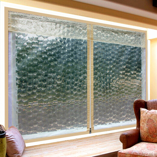 Chendian thermal curtain sealed window windproof winter bedroom thickened thermal curtain insulation film windproof dustproof plastic coldproof 180*180 zipper water cubic meter white [width*height]