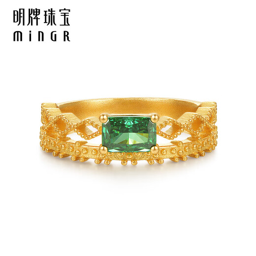 Ming brand jewelry pure gold ancient gold cloud manor ring for wife and girlfriend AFM0379 labor cost 650 pure gold ring size 16 about 5.24 grams