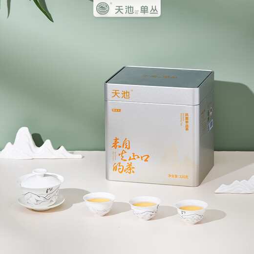 
Tianchi 1392 Tea Phoenix Chaozhou Single Turban Oolong Tea Duck Shit Fragrance High Mountain Single Spring Tea New Tea Gift Can 320g