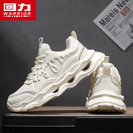 
Warrior casual men's shoes mesh dad shoes men's height-enhancing versatile sports shoes men 3893 beige 43