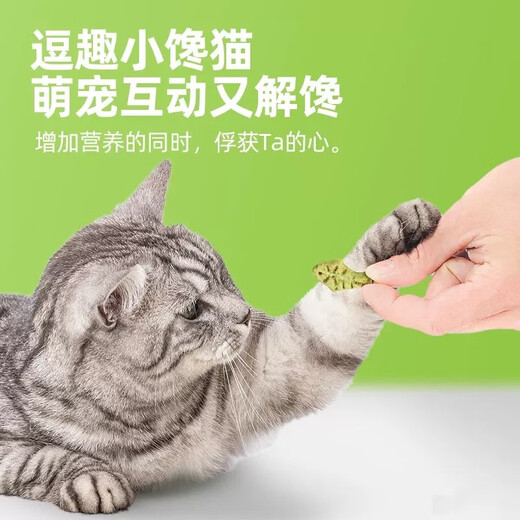 Qi Oh Cat Snacks, Cat Mint Biscuits, Cat Grass Tablets, Freeze-dried Lazy Hair Remover Tablets, Teeth Cleaning and Weight Gaining Snacks, Cat Mint Biscuits 130g