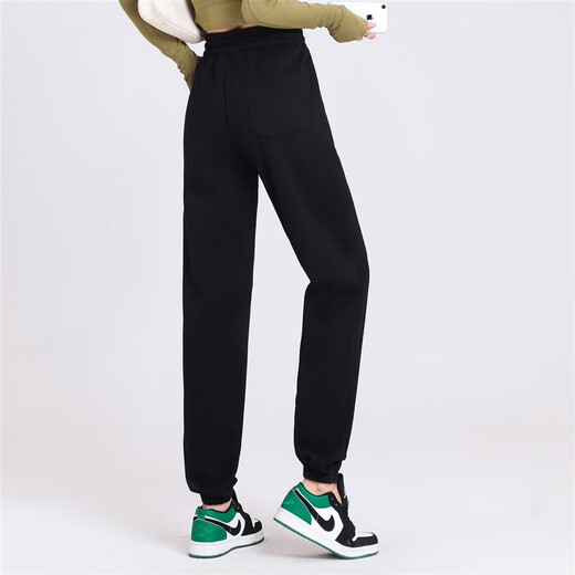 
Sailifu Extended version tall gray sports pants for women in autumn and winter casual pants for velvet thickened legs straight long trousers black extended single pants 9903 XXL (recommended 145 Jin [Jin equals 0.5 kg])