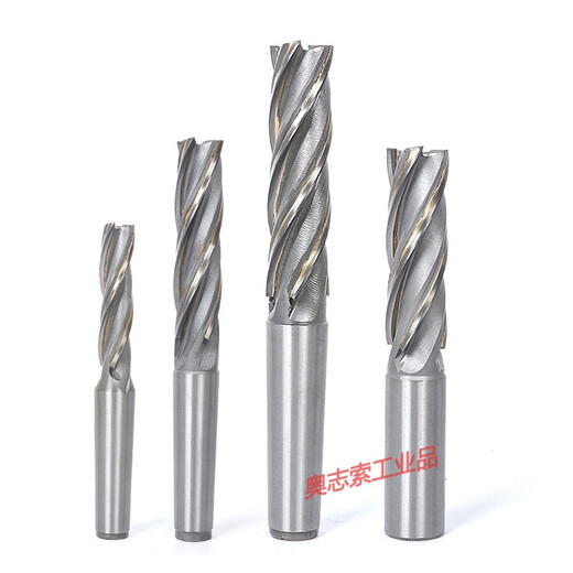 Inlaid carbide spiral milling cutter with extended blade tungsten steel end mill straight shank taper shank 4 flutes 30 32 40 * 200 30 * 80 flute length * 4 flutes