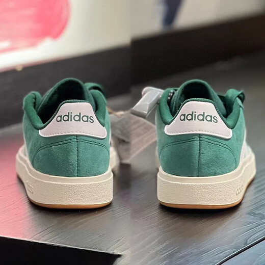 阿迪达斯（adidas）休闲鞋男鞋女鞋春季新款运动鞋Grand Court Alpha板鞋IH6184 IH6187绿色 翻毛皮鞋面 42