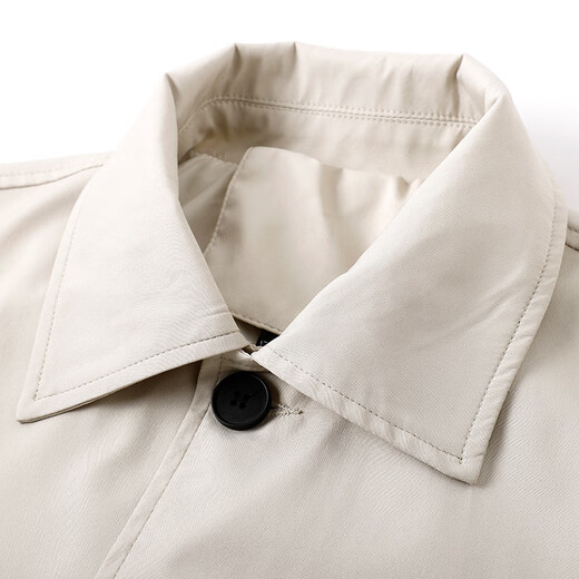 NASA GOOD mid-length jacket men's autumn Korean style solid color loose casual style couple clothes jacket khaki 2XL