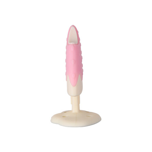 Liqier Baby Teether Baby Teething Silicone Gum Massager Baby Chew Toy Ice Cream Sea Orange (With Storage Box 0-3 Months 1 Box 0 Box