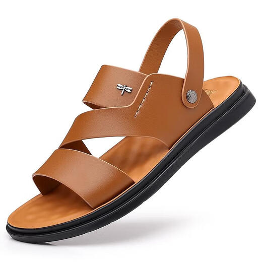 
Red Dragonfly; RED DRAGONFLY same Dragonfly brand beach shoes for men's summer 2024 new sandals for wear dual-purpose driver leather sandals khaki color, one size smaller, one size larger, one size opposite 38