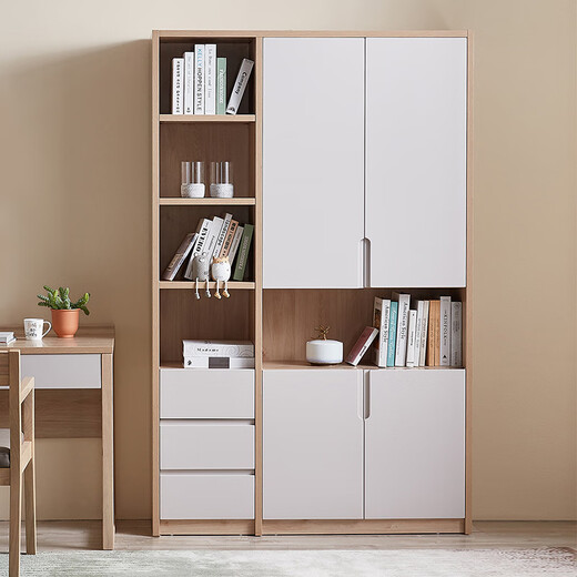 Quanyou Home Bookcase Simple Modern Bookcase 2 Doors 3 Doors Optional Combination Study Furniture Storage Cabinet