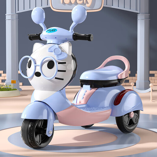 Miletong children's motorcycle 1-3-6 years old can sit on the electric toy remote control for male and female children one year old birthday gift high-end pink + 6V7A + dual drive + microphone + remote control