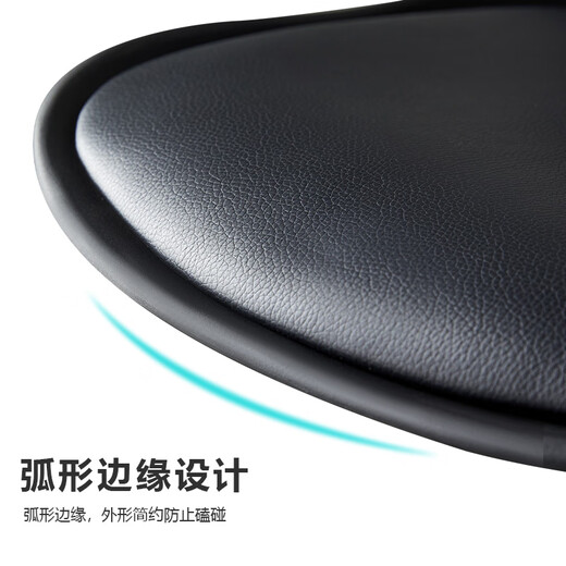 星恺吧台椅子高脚椅升降酒吧椅吧台凳带靠背椅家用加大底盘椅子BY679 黑色-喷涂高靠背款